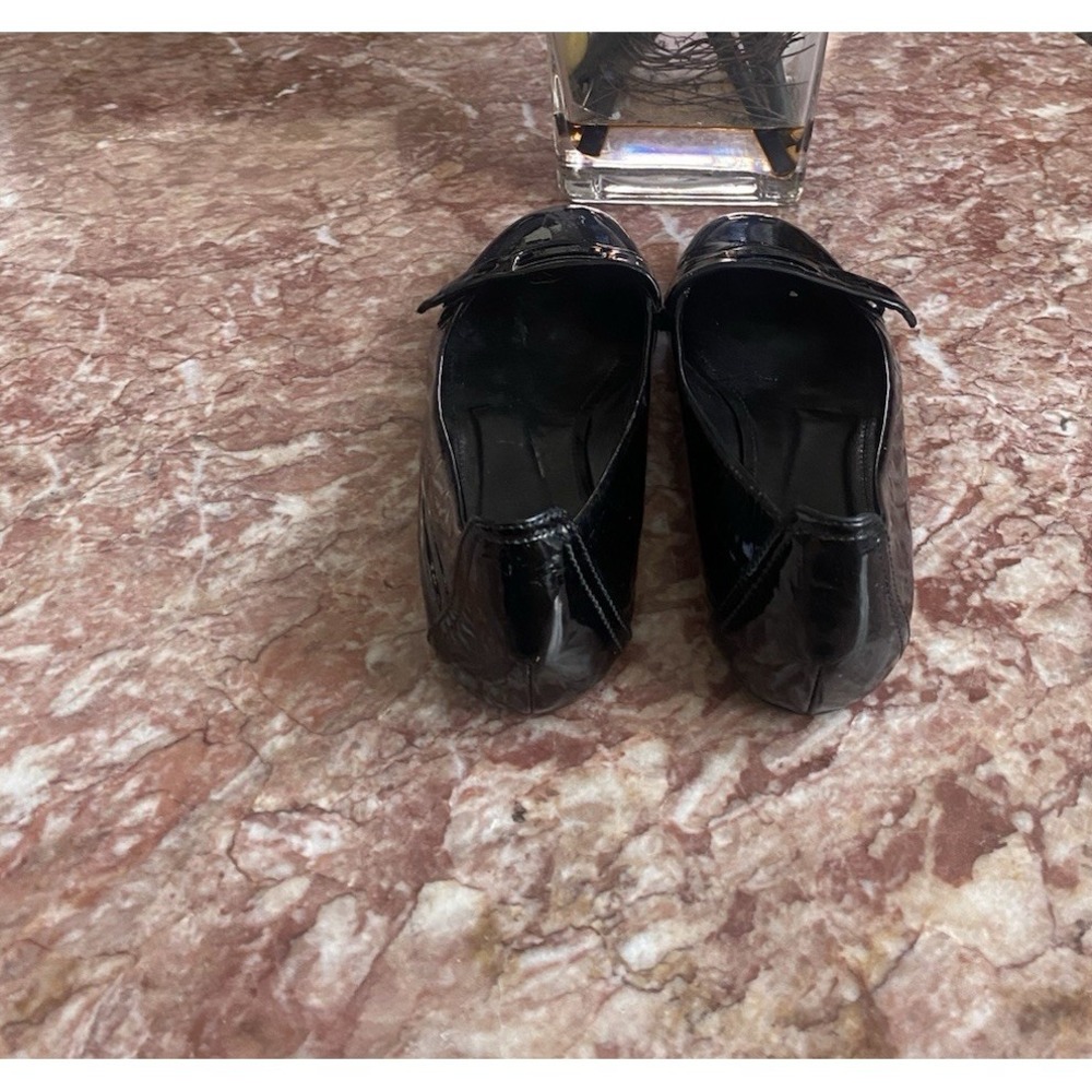 Burberry Black Patent Leather Round Toe Ballet Flat Shoes 38.5/US 8.5 EUC! $400 - Picture 11 of 13